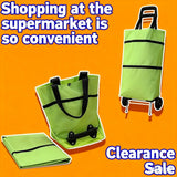 Portable foldable shopping cart for grocery shopping, tug handbag shopping bag, supermarket foldable wheels, single shoulder household cart