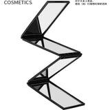 Four-sided mirror haircut to see the back of the head makeup mirror portable portable foldable square