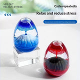 Volcano Eruption Oil Hourglass Decompression Toy Creative Desktop Ornament Kids Toy Gift for Friends & Kitchen Timer