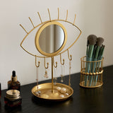 Double-Layer Iron Jewelry Stand Necklace Display Rack Bracelet & Beaded Bracelet Hanger Earring & Hair Accessory Organizer Jewelry Storage Holder