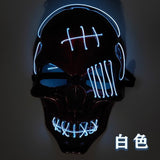 Cross-border LED luminous mask Halloween skull USB charging light horror ghost head ghost atmosphere props