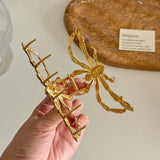 Alloy ribbon butterfly clip can grab large hair shark clip back of the head high-end metal hairpin hair accessories