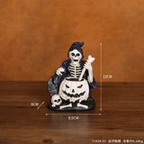 Cross-border new Halloween skull resin ornaments skull ghost festival desktop porch decoration gift ornaments