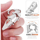 Jewelry manufacturers supply European and American retro punk cool pointed long joint ring four-section ring