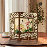 Vintage Chinese Foldable Mini Screen Decorative Tabletop Painting