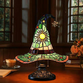 Colorful witch hat light, premium resin lamp, USB powered, home desktop ornament, decorative table lamp