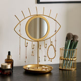 Double-Layer Iron Jewelry Stand Necklace Display Rack Bracelet & Beaded Bracelet Hanger Earring & Hair Accessory Organizer Jewelry Storage Holder