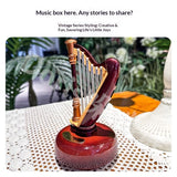 Unique Harp Music Box Artistic Decor Ornament for Homestay & Living Room Ideal Festival & Graduation Gift