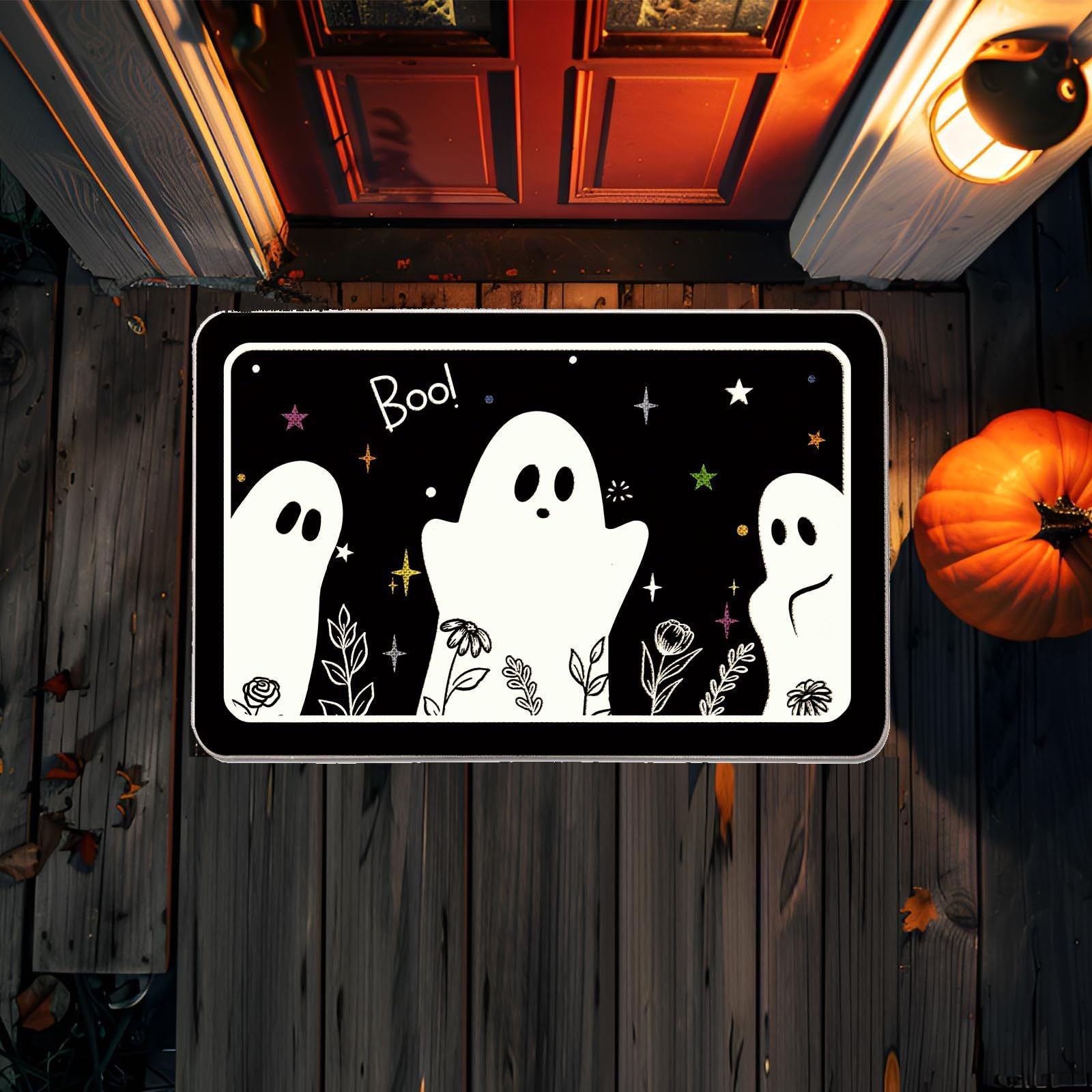 Cross-border cartoon Halloween entrance door mats dirt-resistant and wear-resistant bathroom absorbent easy-to-care foot mats porch floor mats