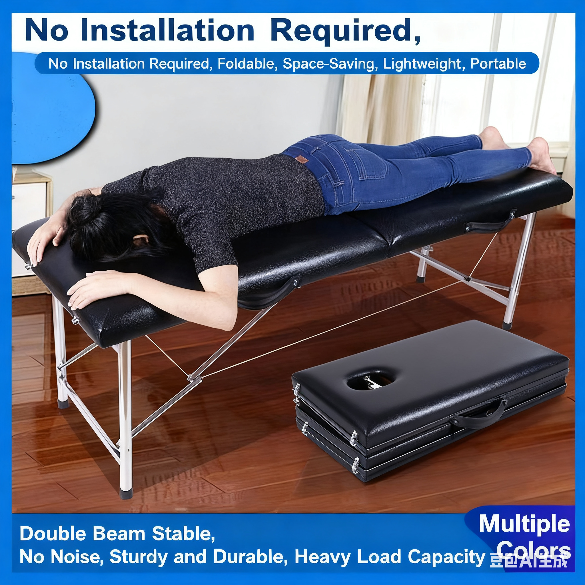 Folding massage bed beauty therapy bed massage bed beauty salon dedicated portable home portable body beauty bed
