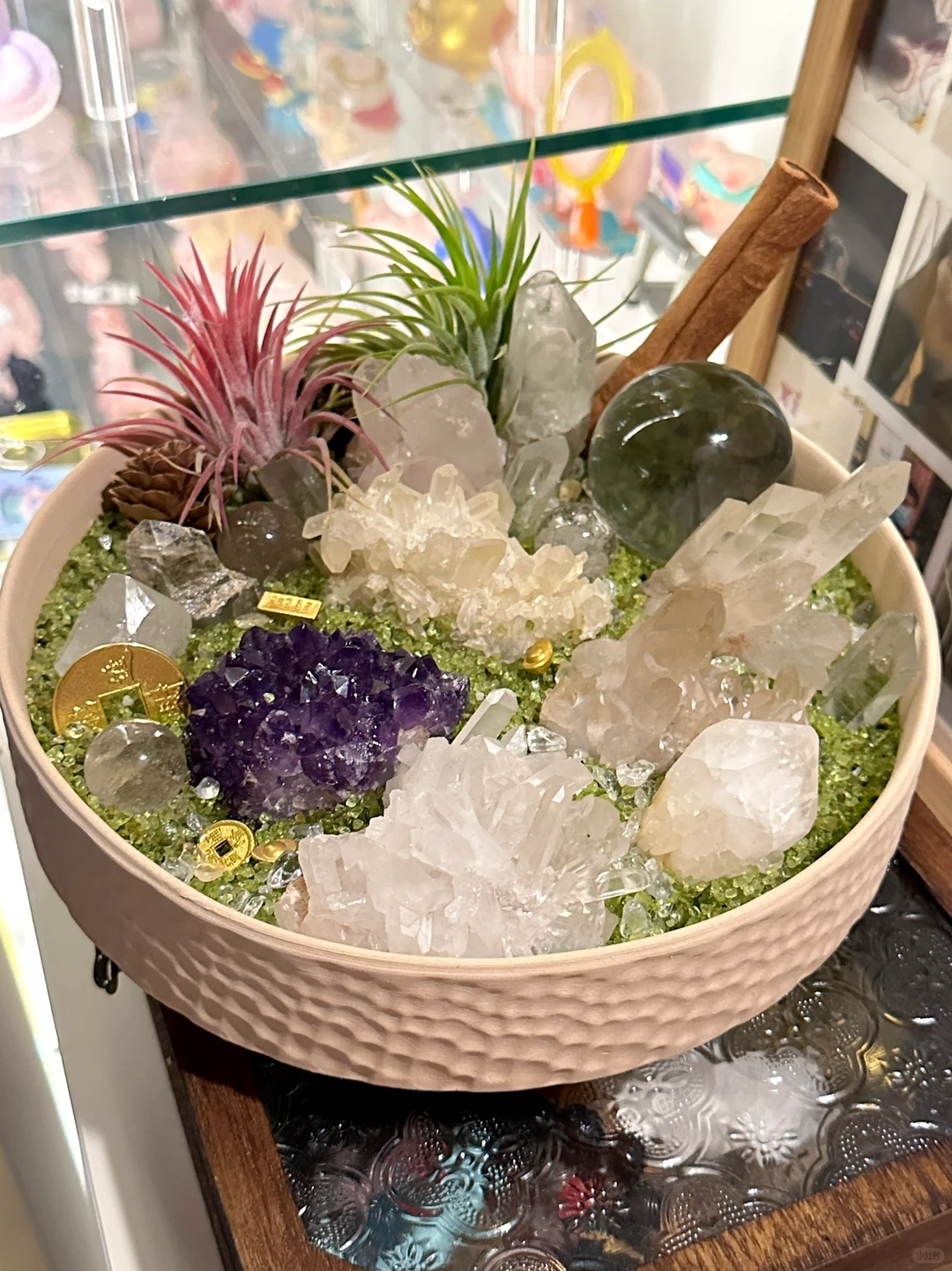 Natural Crystal Micro-landscape: Five Elements Energy Generator & Desk Decor
