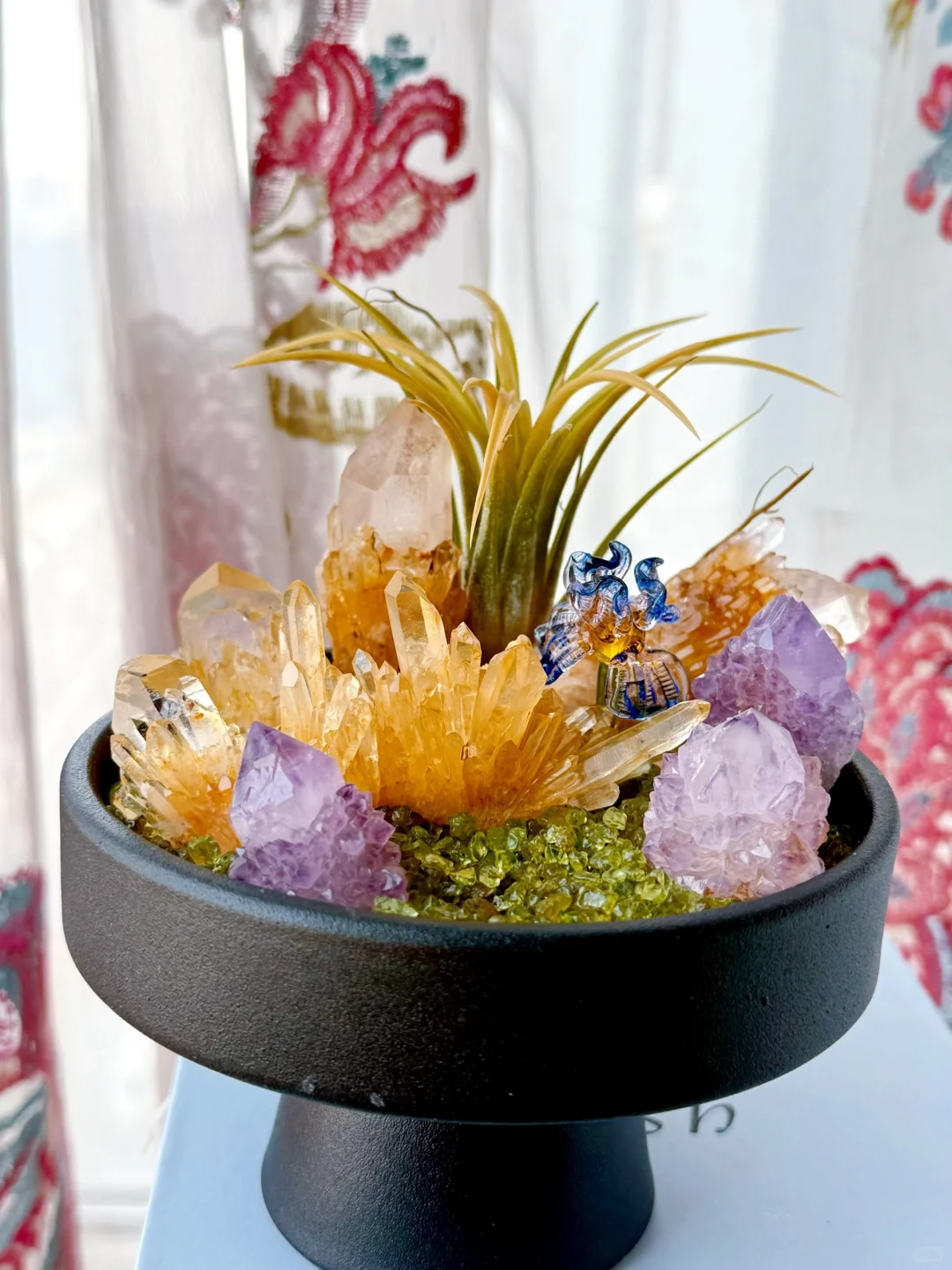Natural Crystal Micro-landscape: Five Elements Energy Generator & Desk Decor