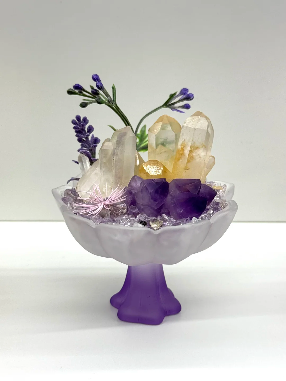 Natural Crystal Micro-landscape: Five Elements Energy Generator & Desk Decor