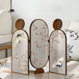 Mid-Century Chinese Style Folding Screen Tabletop Decor · Song Dynasty Aesthetics Bird & Flower Mirror Painting · 2025 New Premium Foldable Display Art