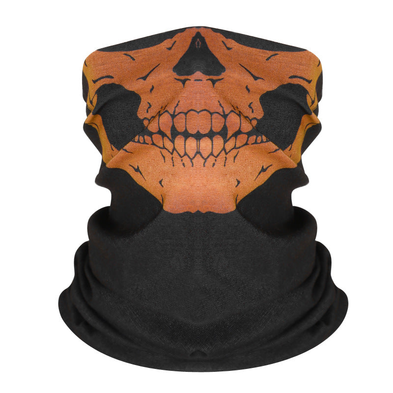Seamless multifunctional magic headscarf cycling mask warm Halloween props skull head changeable scarf