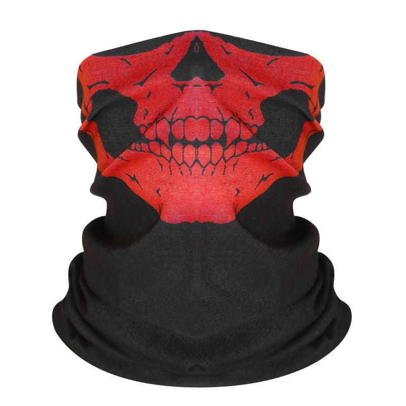 Seamless multifunctional magic headscarf cycling mask warm Halloween props skull head changeable scarf