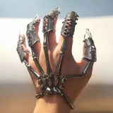 Jewelry manufacturers supply European and American retro punk cool pointed long joint ring four-section ring
