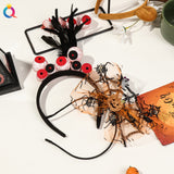Qiyue Cross-border European and American 2025 Halloween Headband Little Devil Ghost Festival Carnival Masquerade Party Decoration Hair Accessories