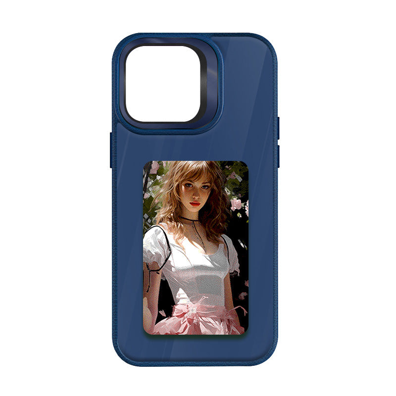 Ink screen mobile phone case suitable for iPhone 16 plus bracket full package 16 pro NFC screen projection Apple mobile phone case