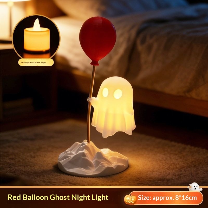 Cute Ghost Ornament Night Light INS Style Ambient Lamp, Mood-Boosting Trending Decor for Back-to-School & Birthday Gift